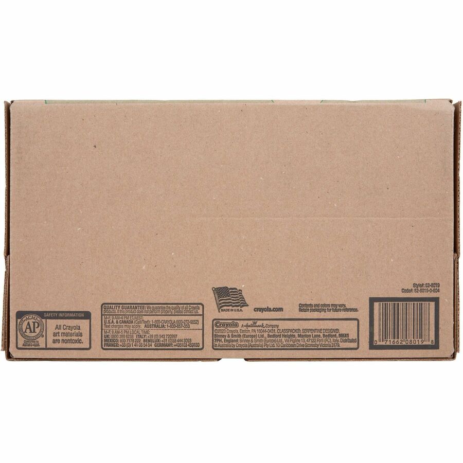 Classpack Regular Crayons, Assorted, 13 Caddies, 832/Box