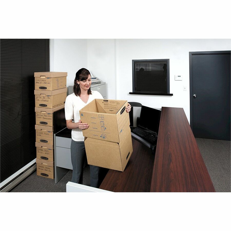 Filing Box, Letter/Legal Files, 13" x 16.25" x 12", Kraft, 25/Carton