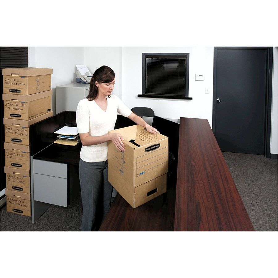 Filing Box, Letter/Legal Files, 13" x 16.25" x 12", Kraft, 25/Carton