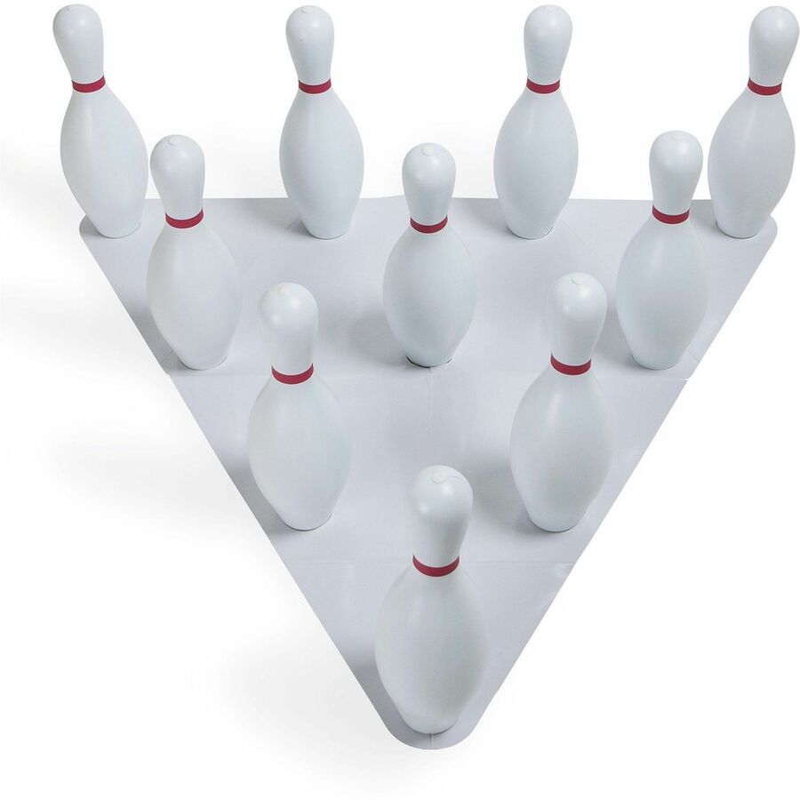Bowling Set, Plastic/Rubber, White, 10 Bowling Pins, 1 Bowling Ball