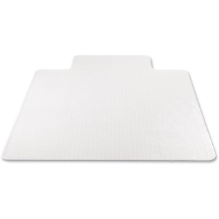 SuperMat Frequent Use Chair Mat, Med Pile Carpet, Flat, 36 x 48, Lipped, Clear