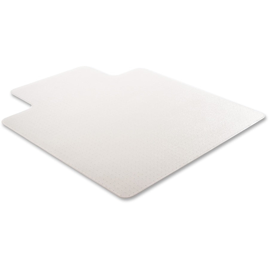 Deflecto RollaMat for Carpet - Home, Office, Carpet - 60" Length x 46" Width - Lip Size 12" Length x 25" Width - Rectangular - Textured - Vinyl - Clear - 1Each