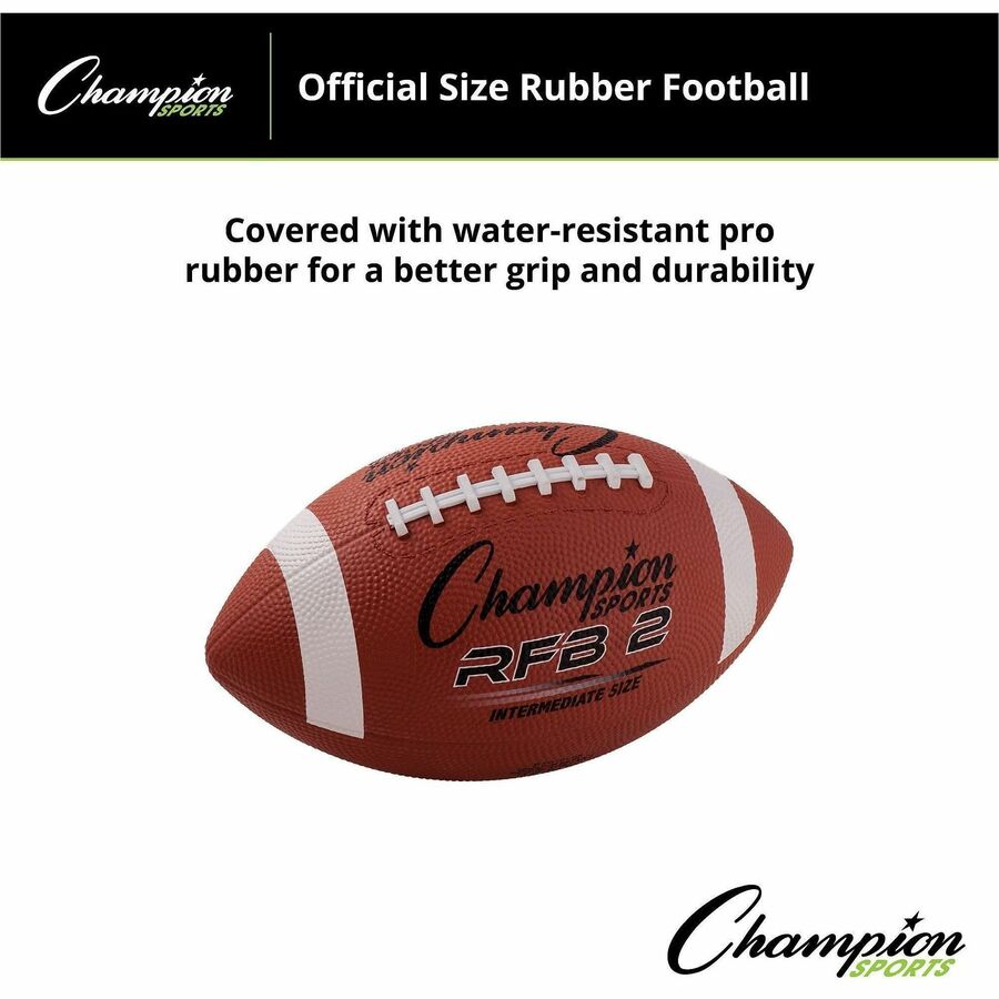 Rubber Sports Ball, For Football, Intermediate Size, Brown