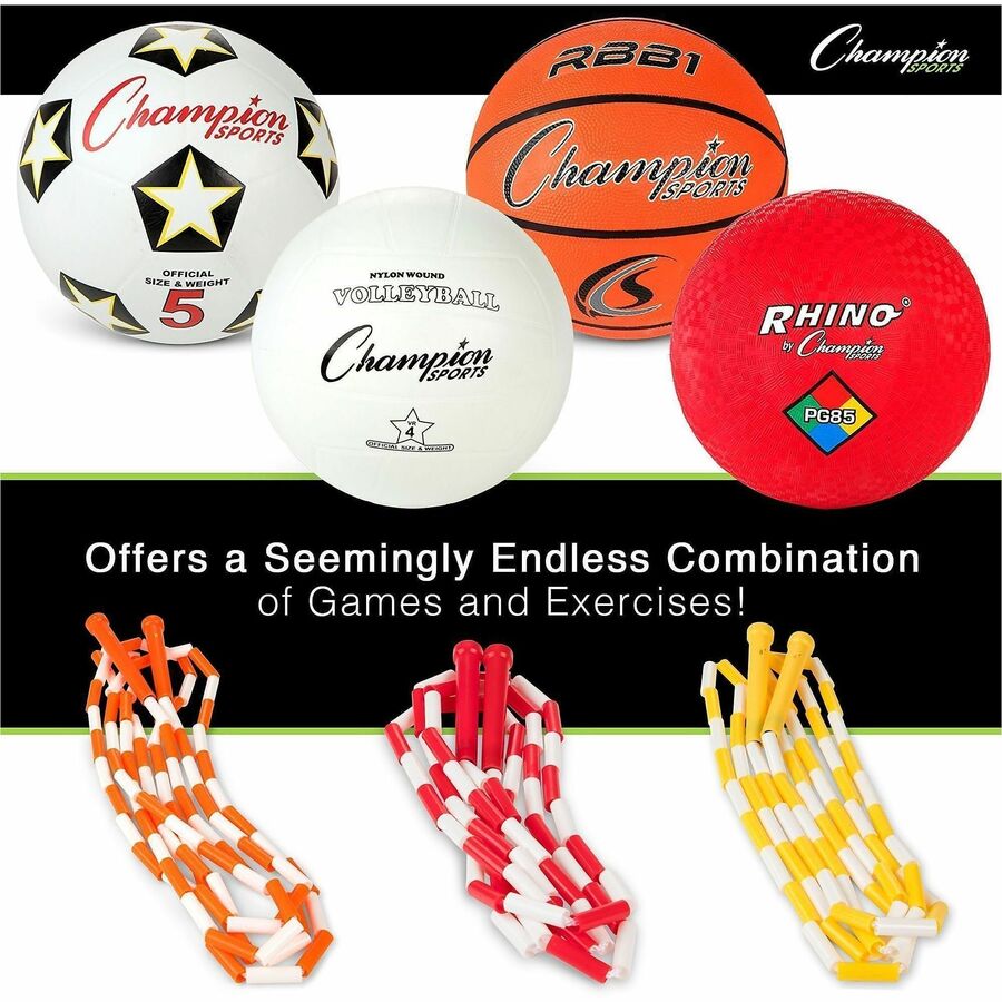 Physical Education Kit with 7 Balls, 14 Jump Ropes, Assorted Colors