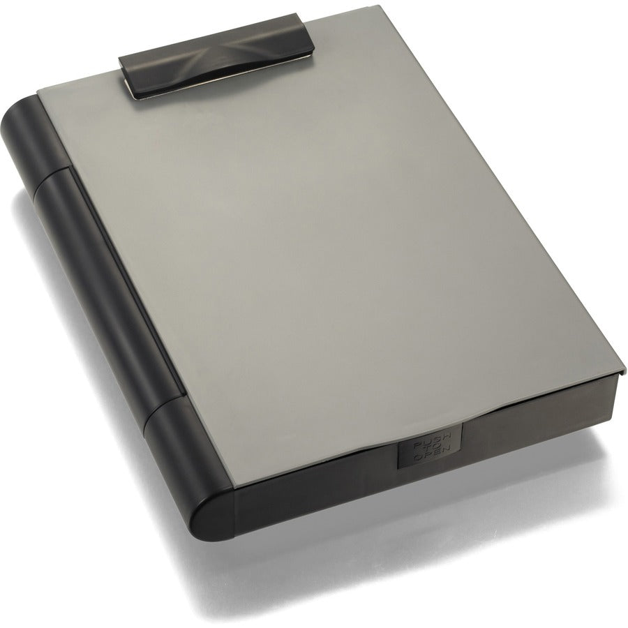 Officemate Double Storage Top-opening Form Holder - 0.75" Clip Capacity - Top Opening - 9" x 12" - Plastic - Gray - 1 Each