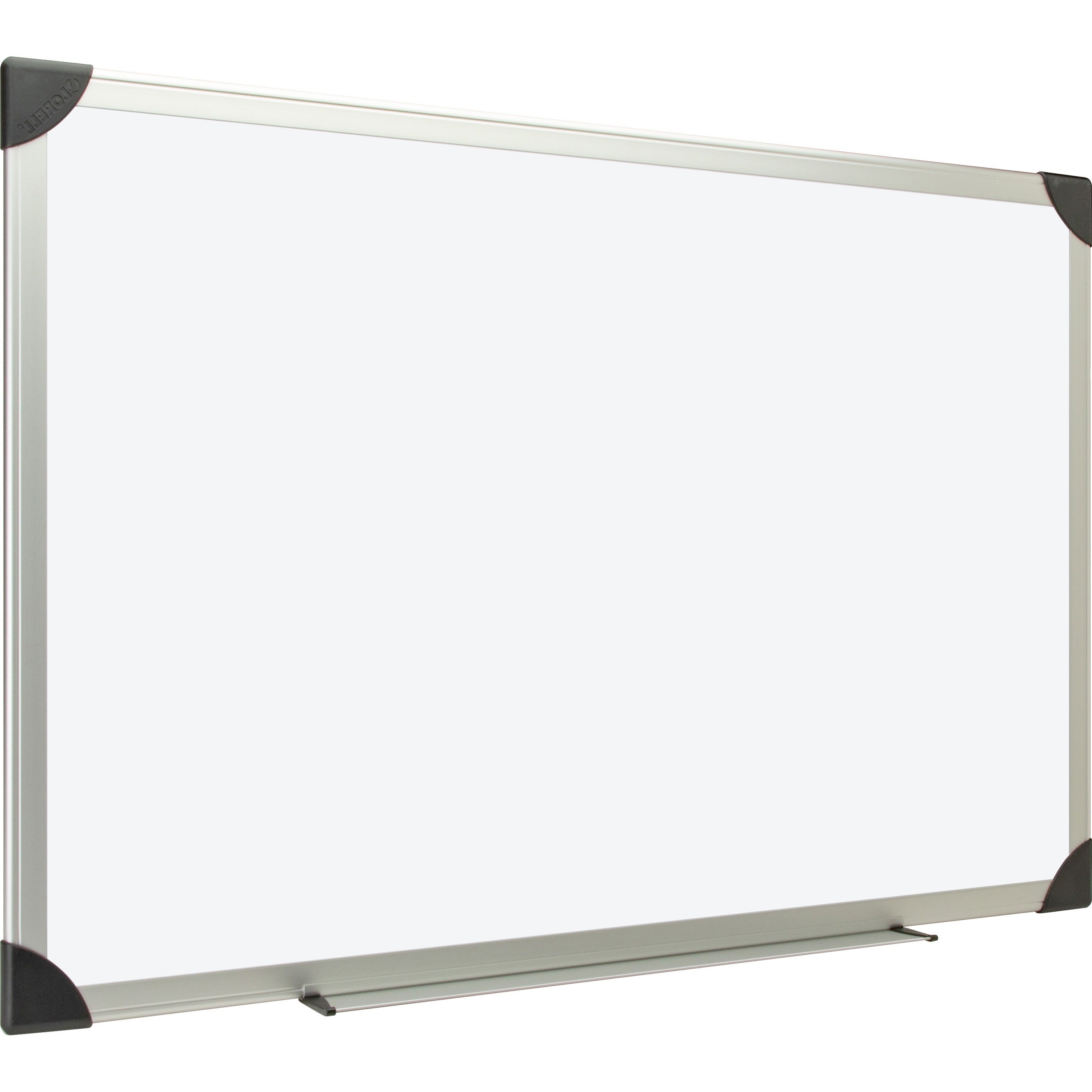 Lorell Dry-erase Board - 48" (4 ft) Width x 36" (3 ft) Height - White Styrene Surface - Aluminum Frame - Ghost Resistant, Scratch Resistant - 1 Each - 