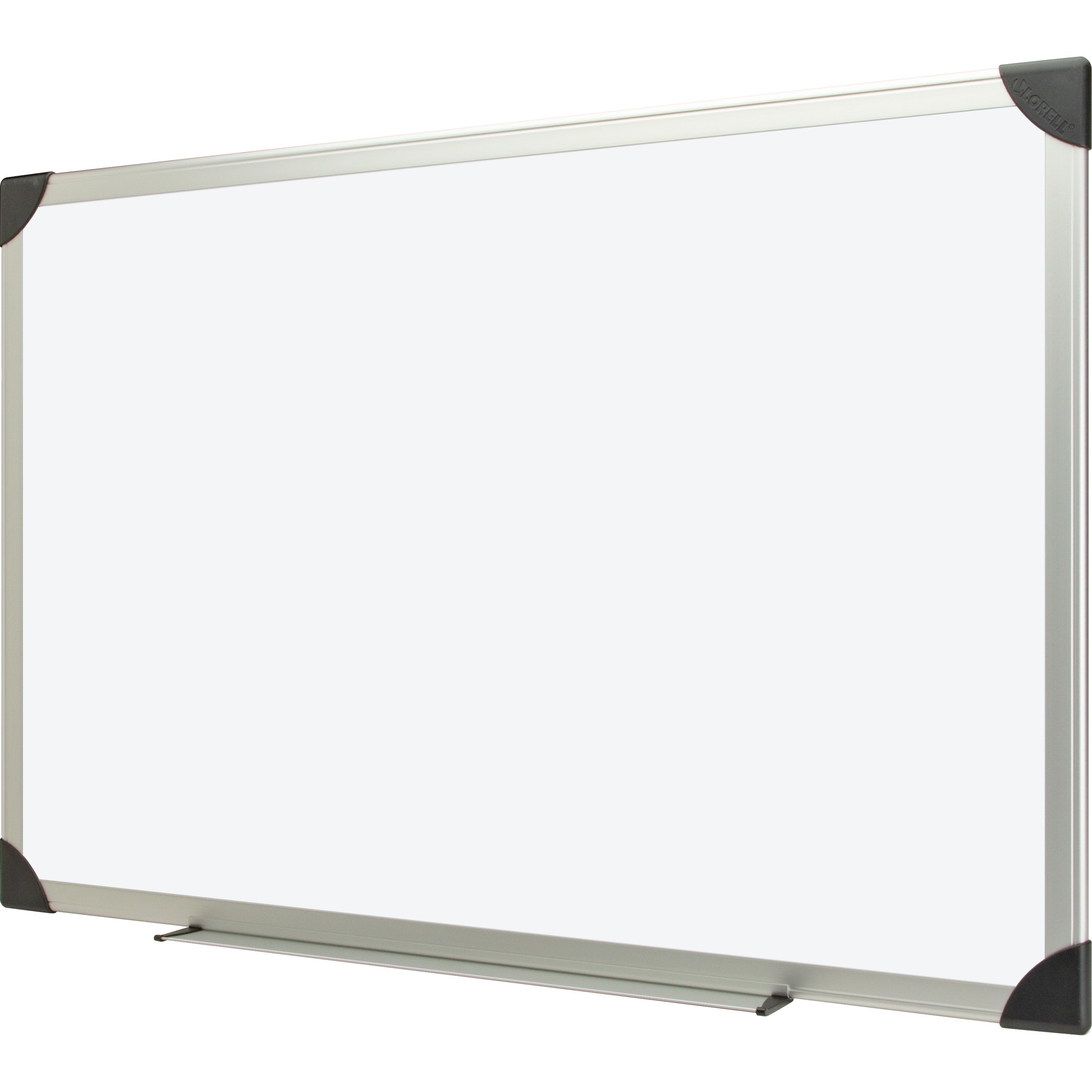 Lorell Dry-erase Board - 96" (8 ft) Width x 48" (4 ft) Height - White Styrene Surface - Aluminum Frame - Ghost Resistant, Scratch Resistant - 1 Each - 