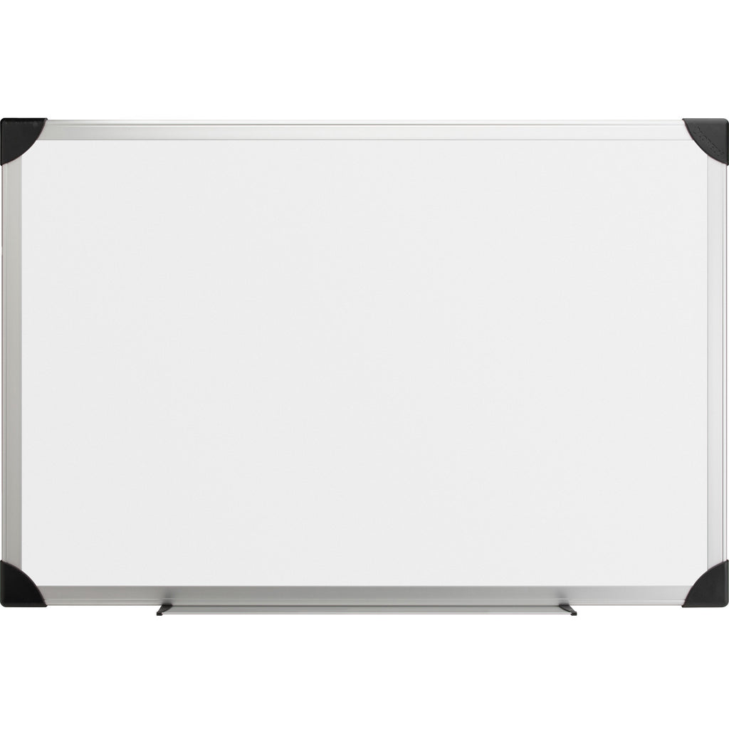 Lorell Dry-erase Board - 96" (8 ft) Width x 48" (4 ft) Height - White Styrene Surface - Aluminum Frame - Ghost Resistant, Scratch Resistant - 1 Each - 