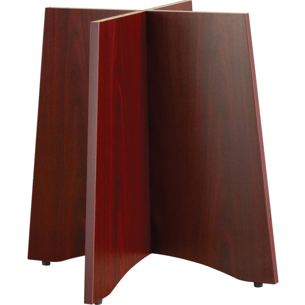 Lorell Essentials Round Conference Table Base - 24" x 24" x 29" - Material: Wood - Finish: Laminate, Mahogany - 