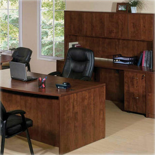 Lorell Essentials Round Conference Table Base - 24" x 48" x 29" - Finish: Cherry, Laminate