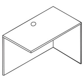 Lorell Essentials Series Return Shell - 47.3" x 23.6" x 1" x 29.5" - Finish: Laminate, Mahogany - Grommet, Modesty Panel, Adjustable Feet, Durable - 