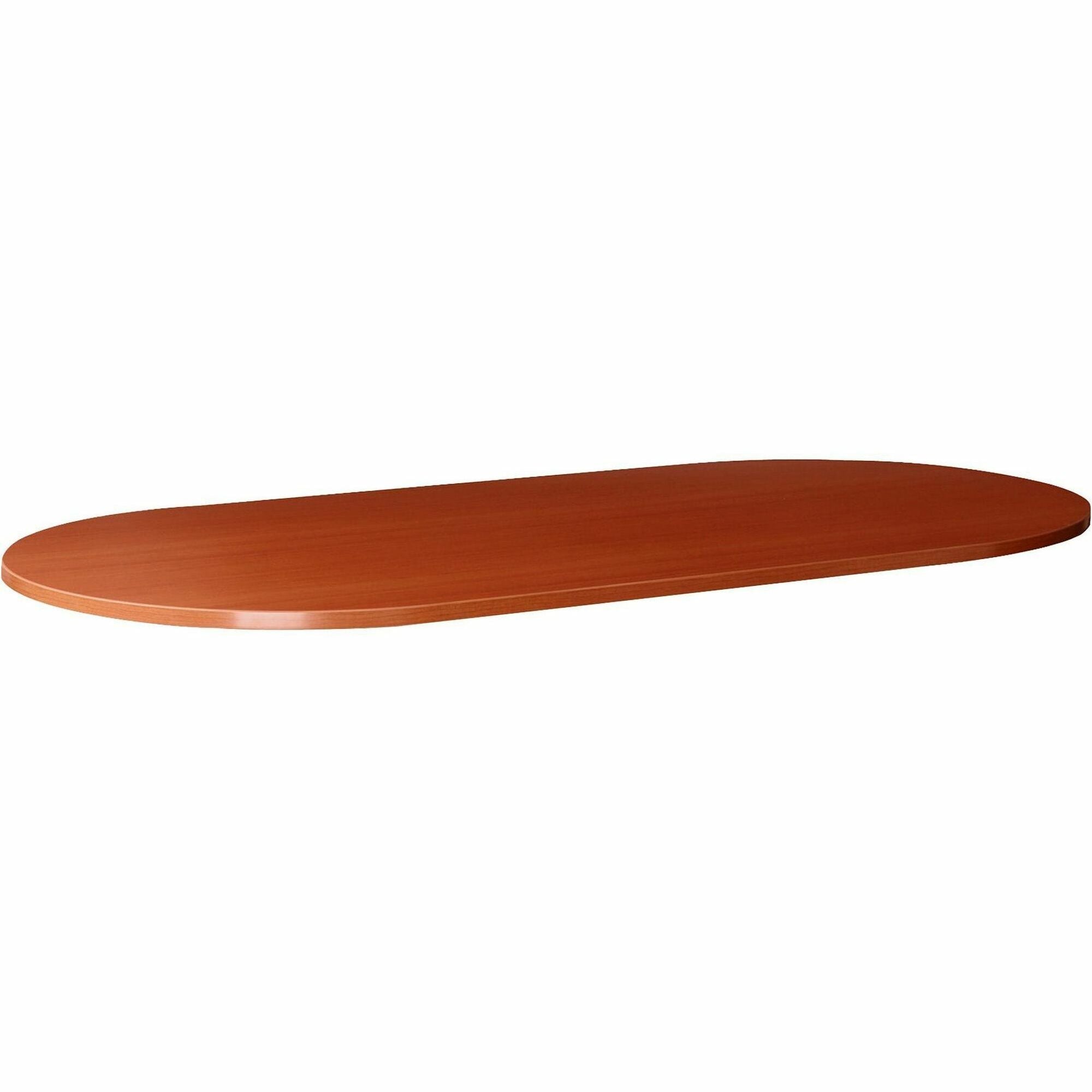 Lorell Essentials Oval Conference Tabletop - 94.5" x 47.3" x 1.3" x 1" - Finish: Cherry, Laminate - 