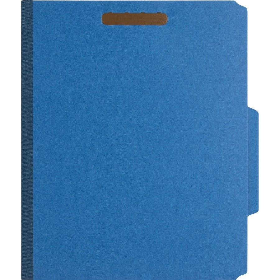 Nature Saver Letter Recycled Classification Folder - 8 1/2" x 11" - 2" Fastener Capacity for Folder - Top Tab Location - 1 Divider(s) - Blue - 100% Recycled - 10 / Box