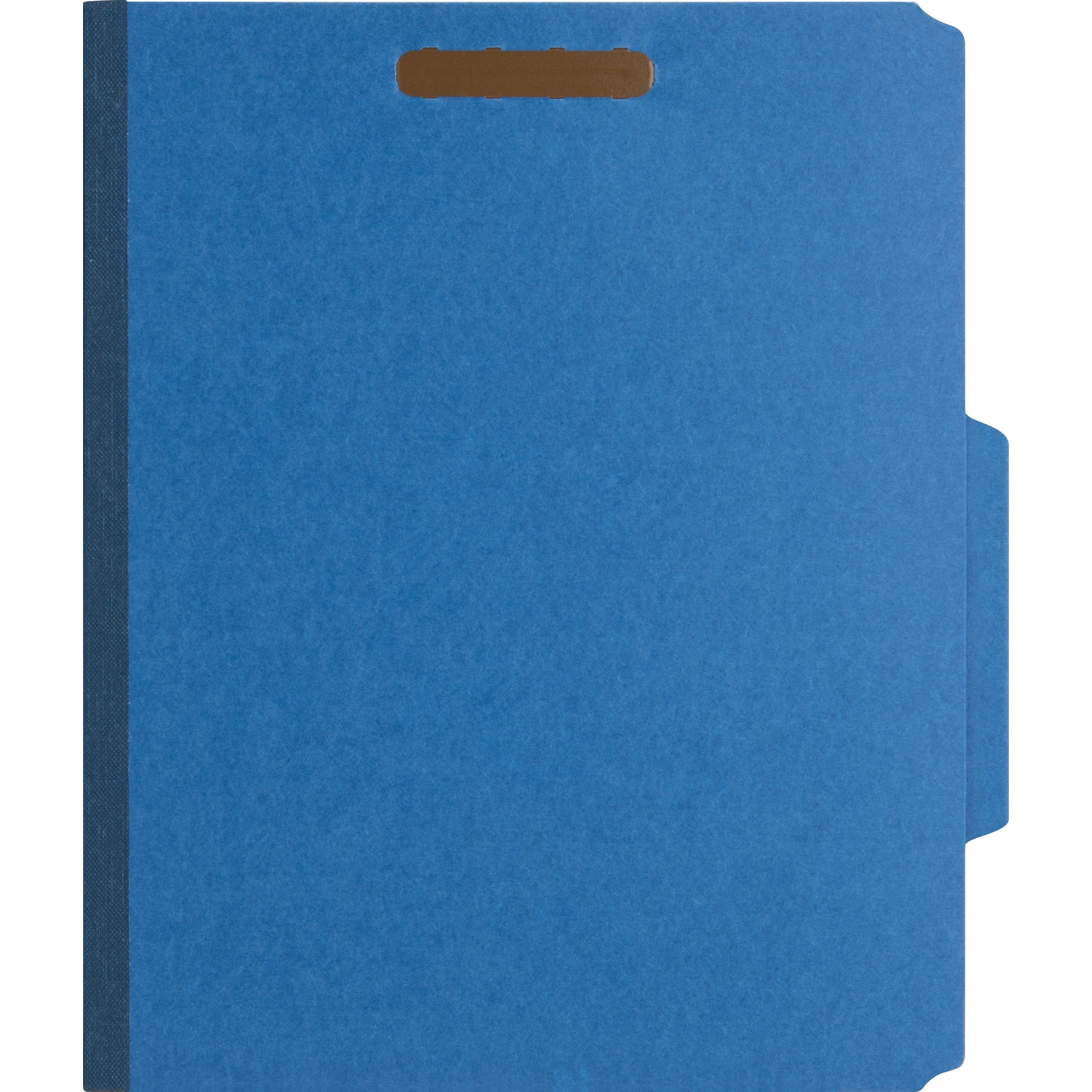 Nature Saver Letter Recycled Classification Folder - 8 1/2" x 11" - 2" Fastener Capacity for Folder - Top Tab Location - 1 Divider(s) - Blue - 100% Recycled - 10 / Box - 