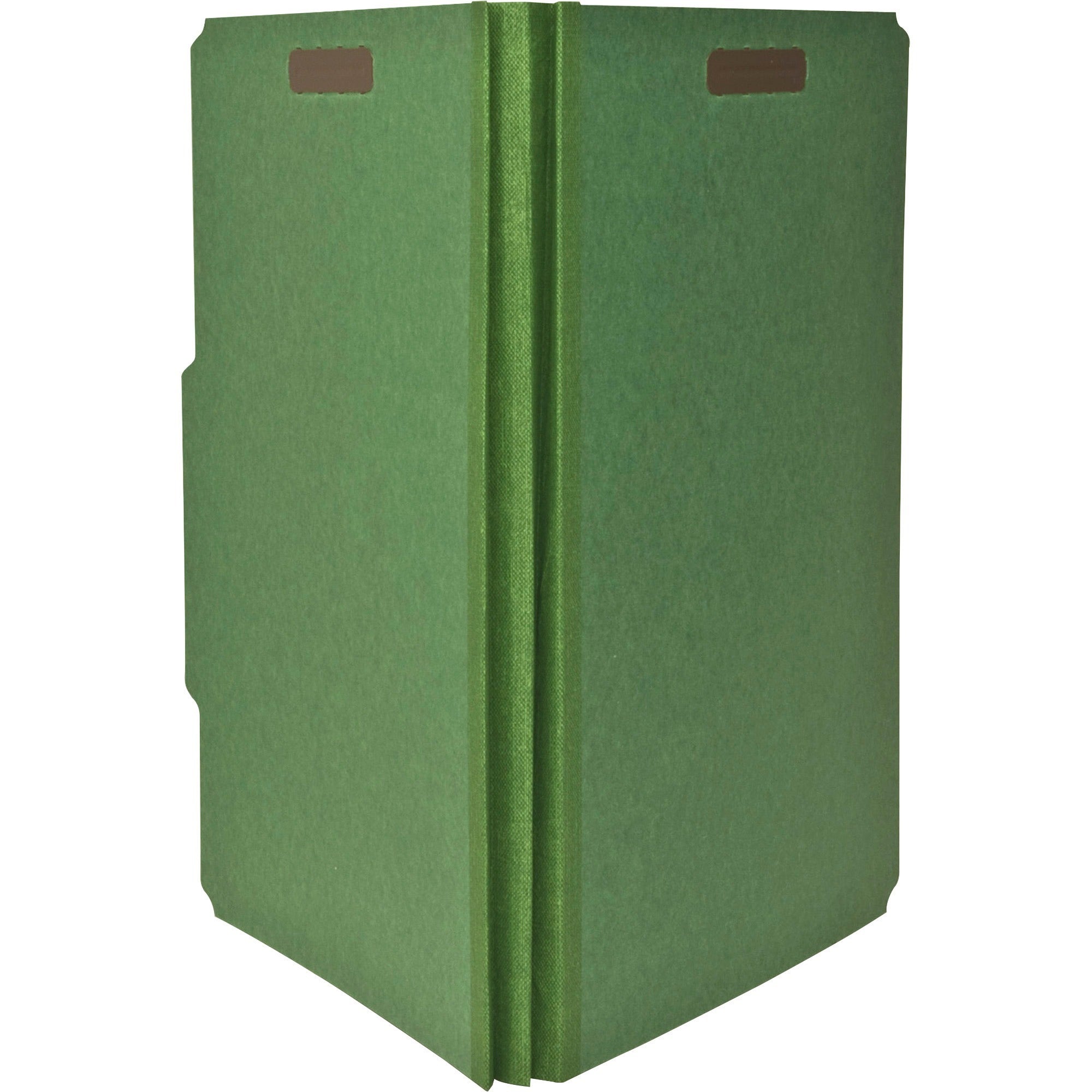 Nature Saver Letter Recycled Classification Folder - 8 1/2" x 11" - 2" Fastener Capacity for Folder - Top Tab Location - 1 Divider(s) - Green - 100% Recycled - 10 / Box - 