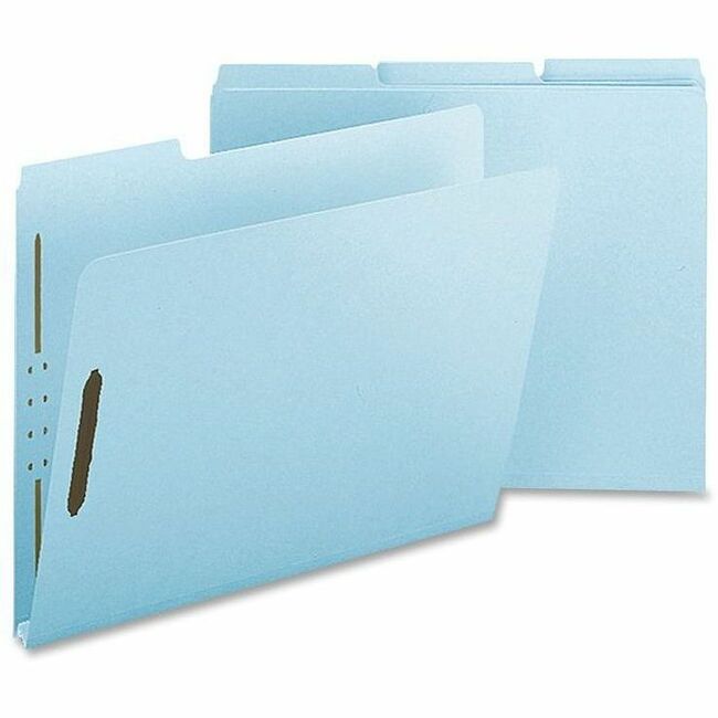 Nature Saver Letter Recycled Fastener Folder - 8 1/2" x 11" - 1" Expansion - 2 Fastener(s) - 2" Fastener Capacity for Folder - Pressboard, Tyvek - Light Blue - 100% Recycled - 25 / Box - 
