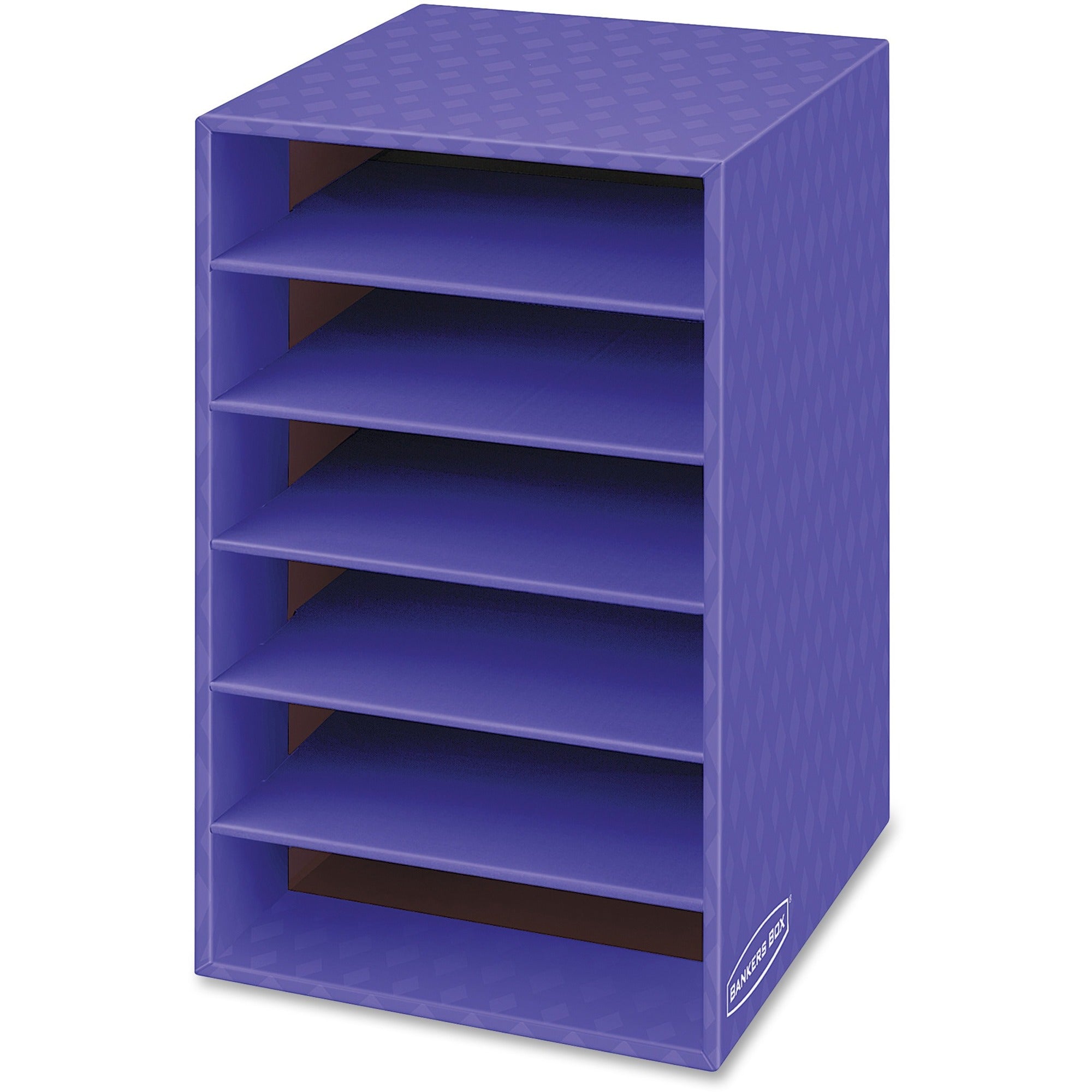 Vertical Classroom Organizer, 6 Shelves, 11.88 x 13.25 x 18, Purple