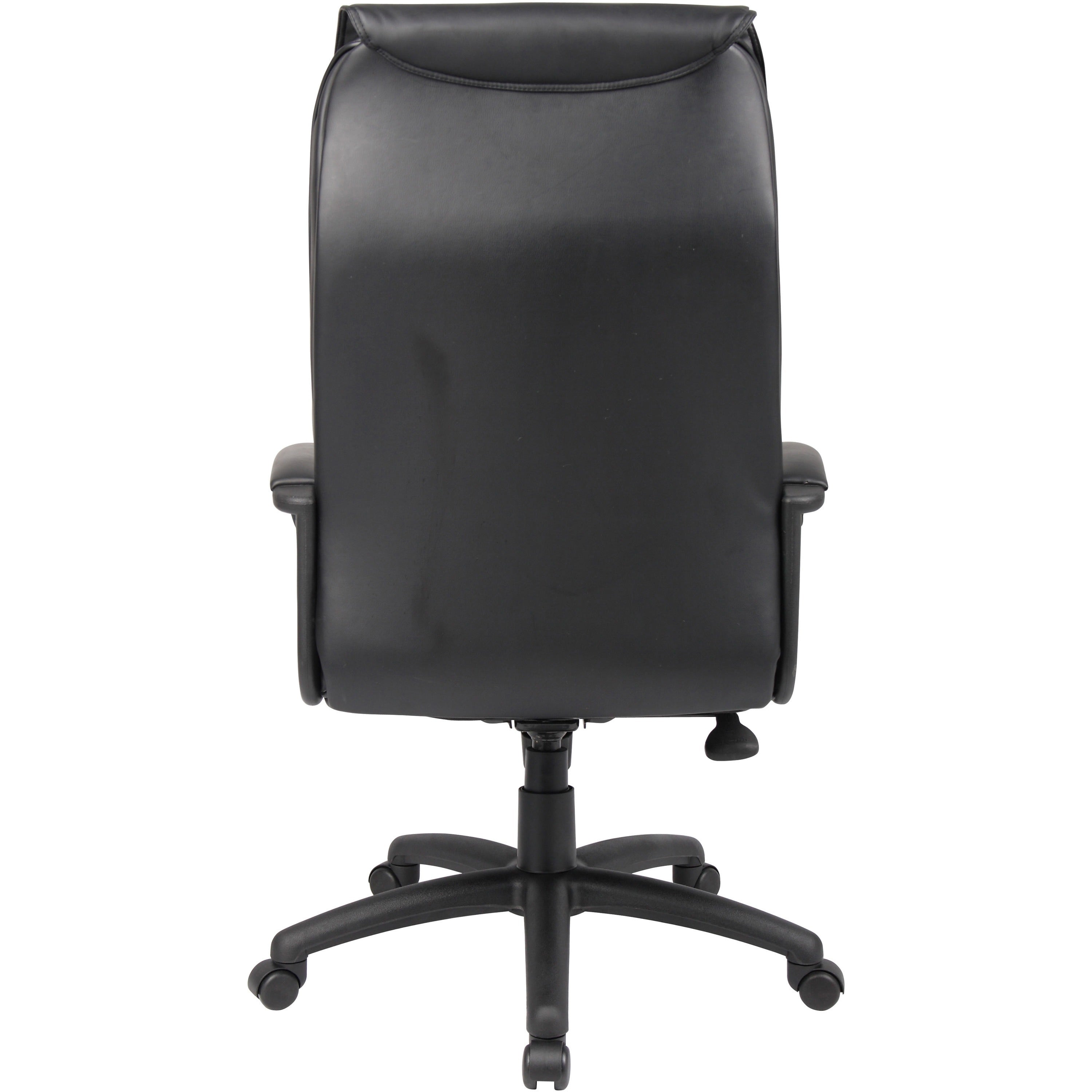 Boss B7601 High Back Executive Chair - Black Leather Seat - Black Frame - 5-star Base - 1 Each - 4