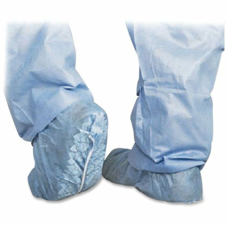 Medline Protective Shoe Covers - Regular/Large Size - Polypropylene - Blue - 100 / Box