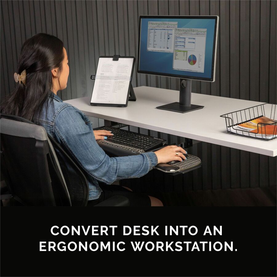 Office Suites Underdesk Keyboard Drawer, 20.13w x 7.75d, Black