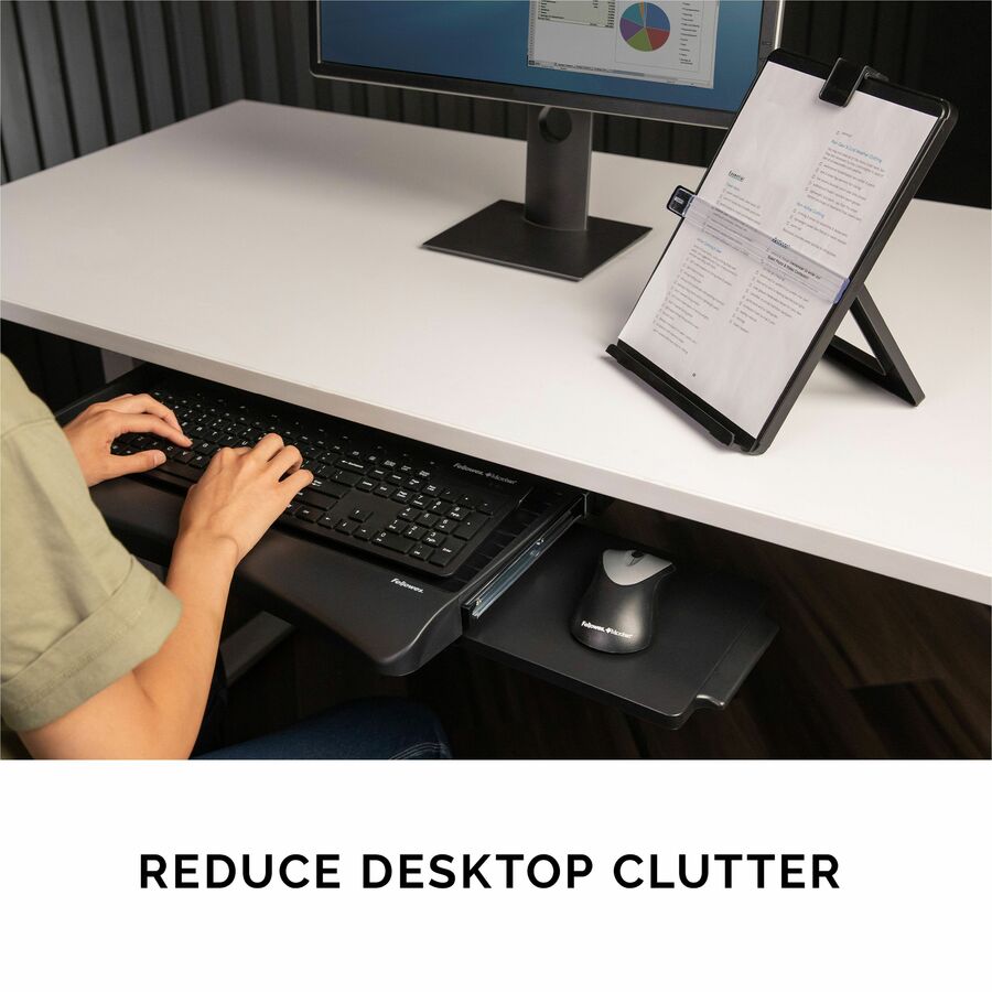 Office Suites Underdesk Keyboard Drawer, 20.13w x 7.75d, Black