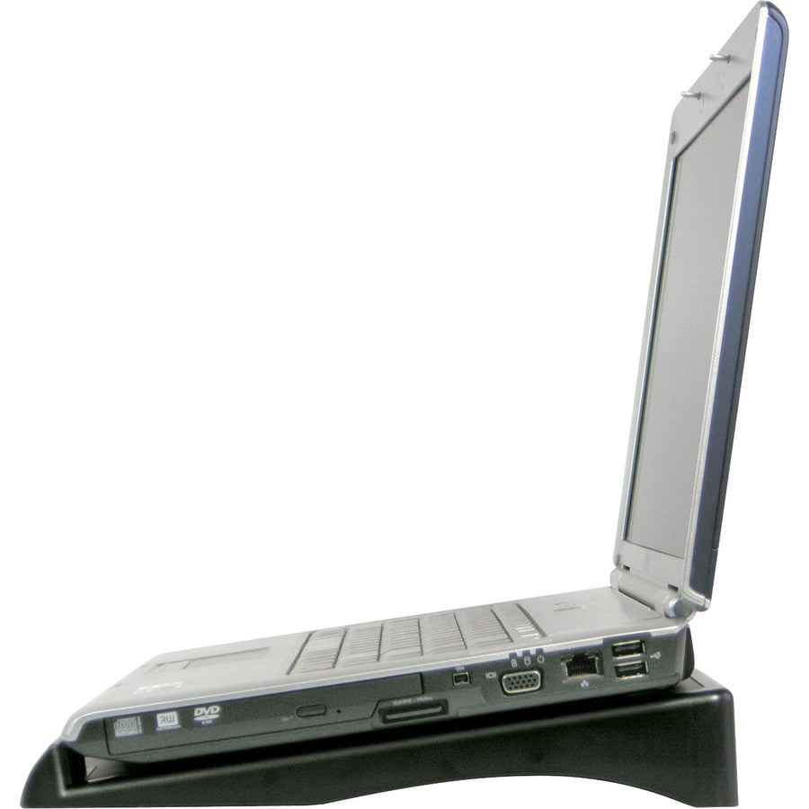 DAC Height and Angle Adjustable Laptop Stand - 2.6" Height x 11.5" Width x 13" Depth - Black - 