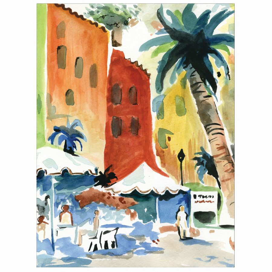 UCreate Watercolor Paper - 9" x 12" - 90 lb Basis Weight - Vellum - 50 / Pack - Sustainable Forestry Initiative (SFI) - Acid-free - White