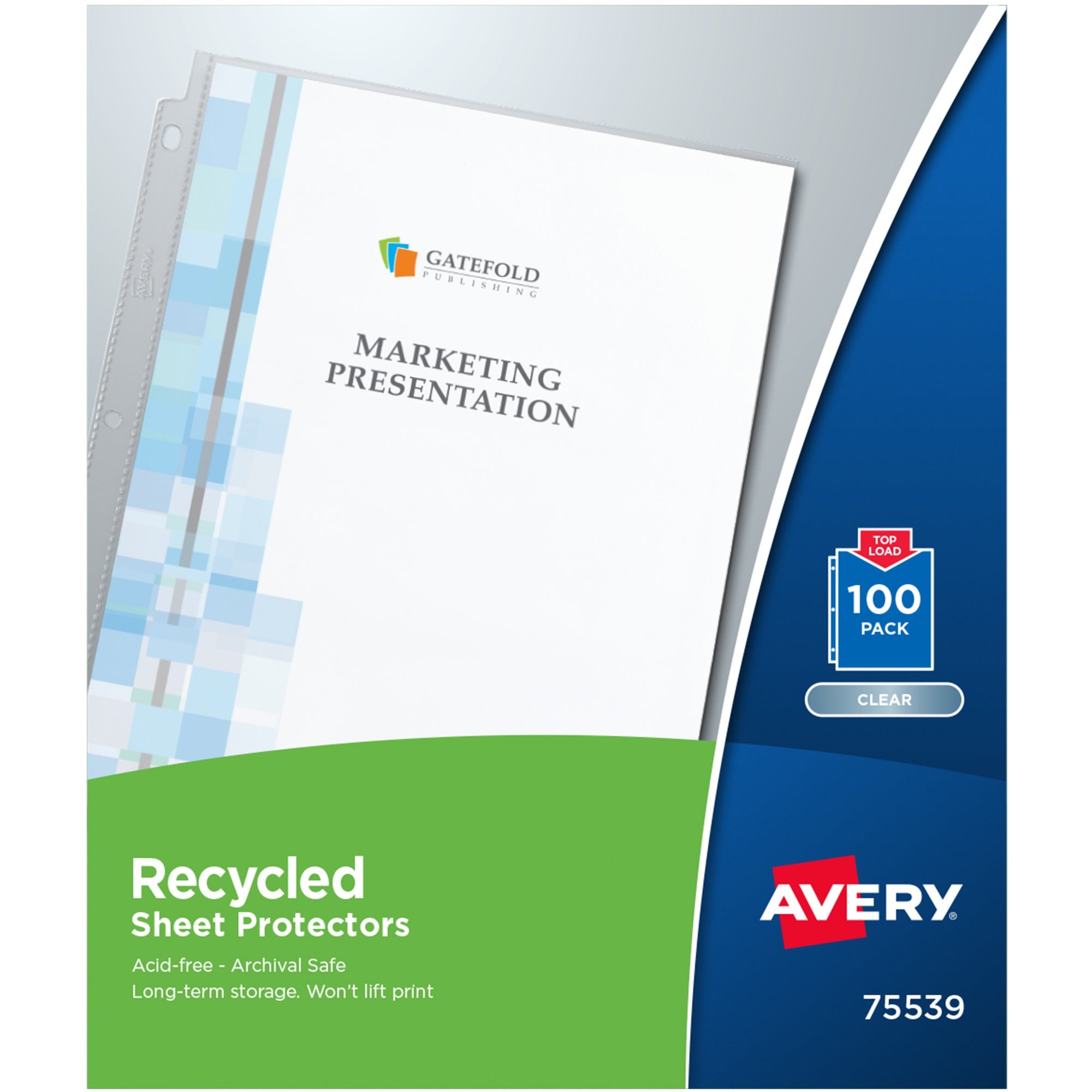 Top-Load Recycled Polypropylene Sheet Protector, Clear, 100/Box