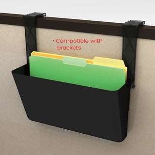 Deflecto EZ Link Sustainable DocuPocket - 1 Pocket(s) - 7" Height x 13" Width x 4" Depth - 50% Recycled - Black - Plastic - 1 Each