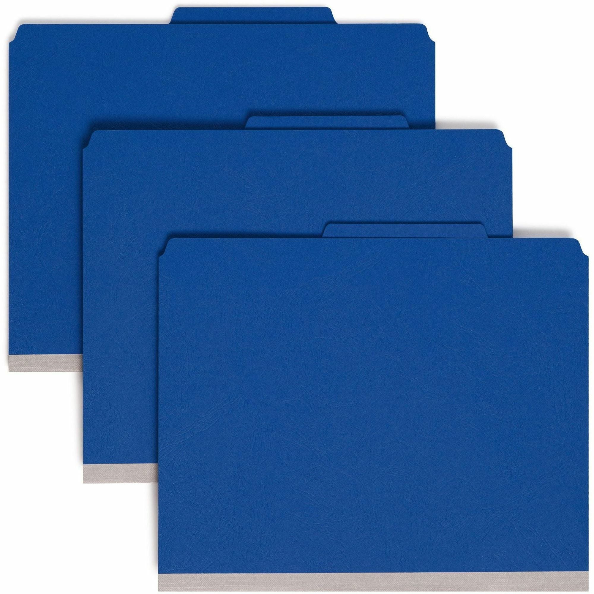 Smead Premium Pressboard Classification Folders with SafeSHIELD Coated Fastener Technology - 1