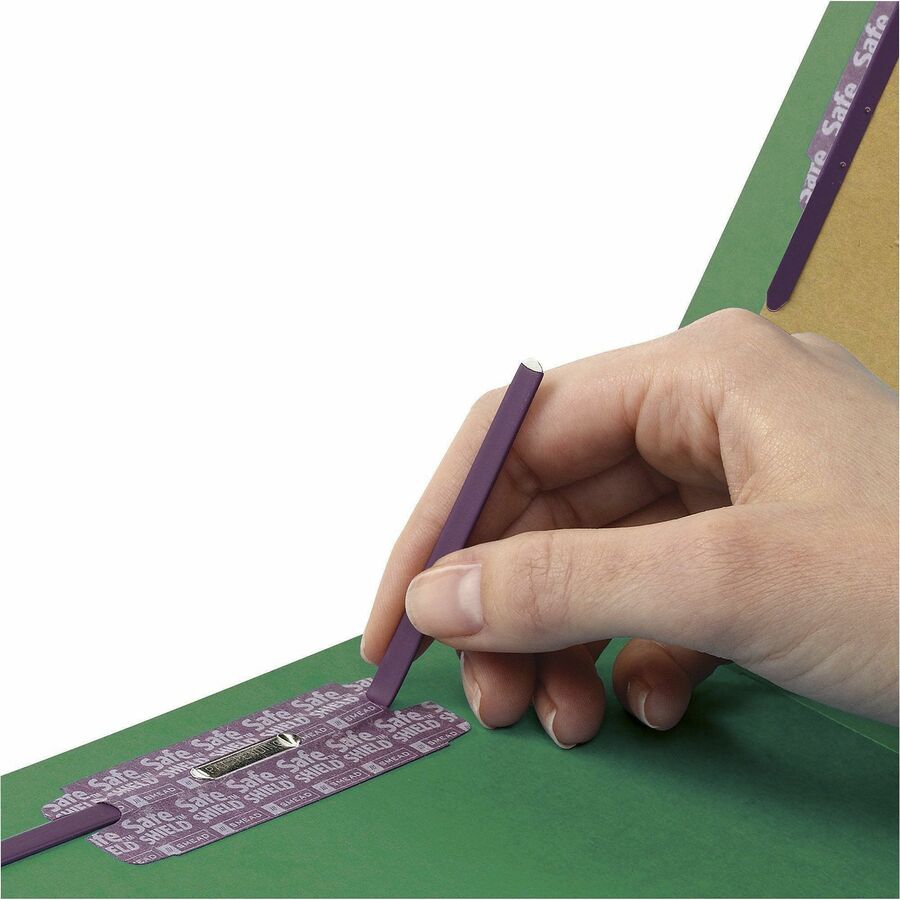Smead Premium Pressboard Classification Folders with SafeSHIELD Coated Fastener Technology