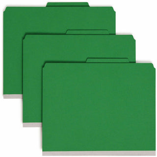 Smead Premium Pressboard Classification Folders with SafeSHIELD Coated Fastener Technology