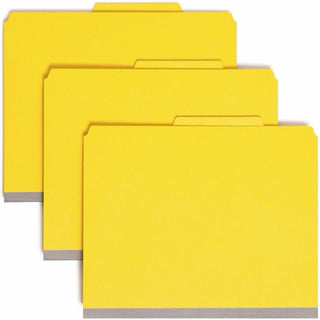 Smead Premium Pressboard Classification Folders with SafeSHIELD Coated Fastener Technology