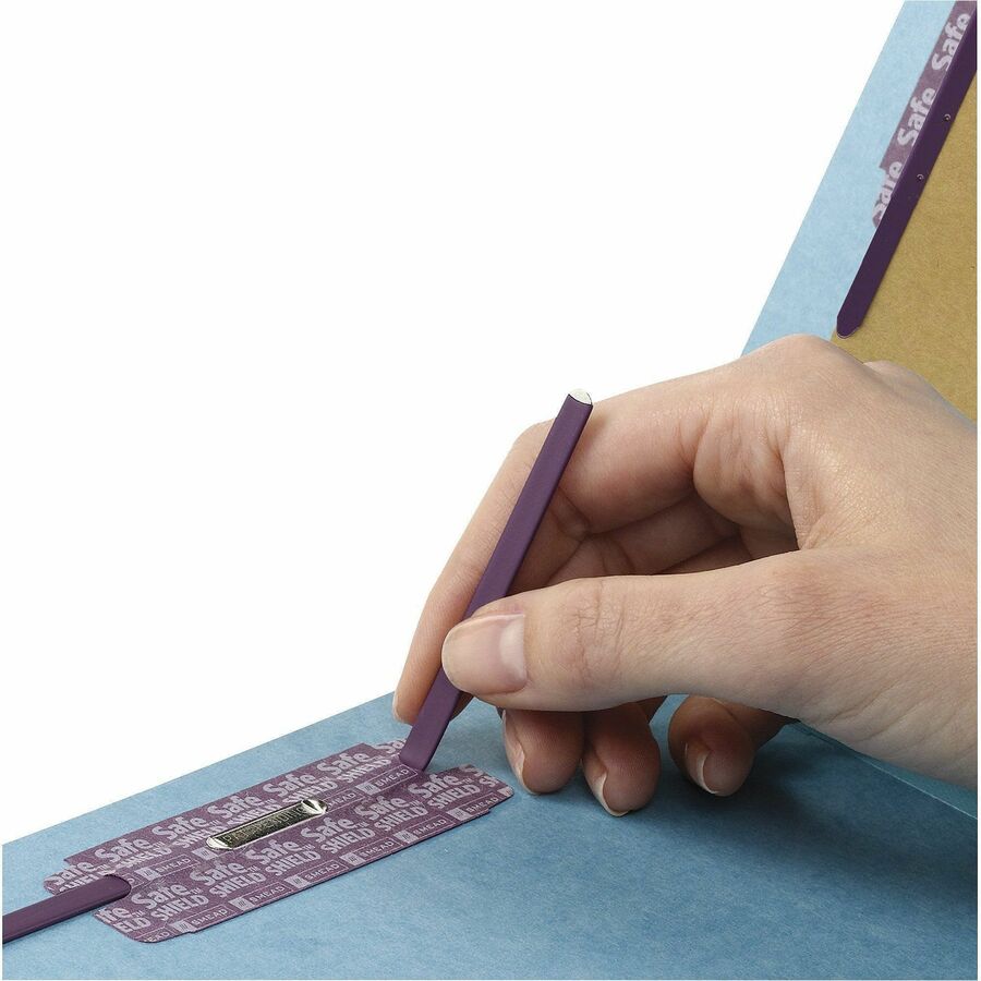 Smead Premium Pressboard Classification Folders with SafeSHIELD Coated Fastener Technology