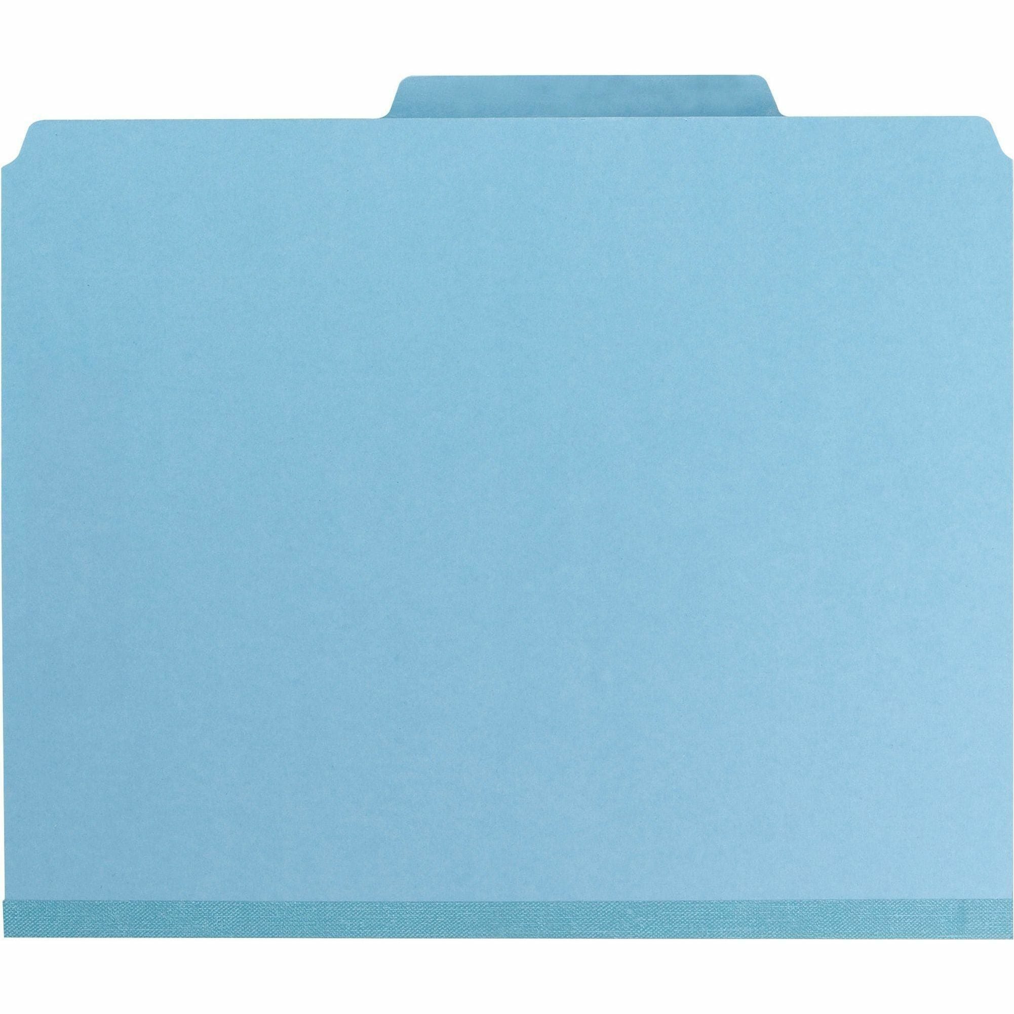 Smead Premium Pressboard Classification Folders with SafeSHIELD Coated Fastener Technology - 