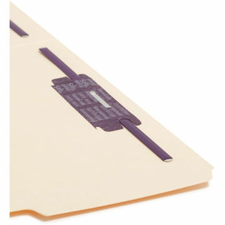 Manila Fastener Folders with SafeSHIELD Coated Fasteners, 0.75" Expansion, 2 Fasteners, Letter Size, Manila Exterior, 50/Box