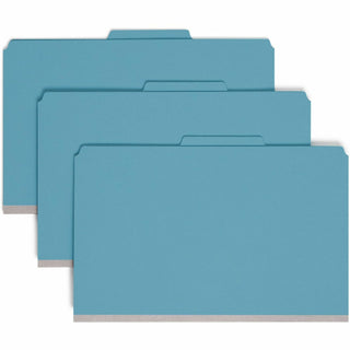 Smead Premium Pressboard Classification Folders with SafeSHIELD Coated Fastener Technology