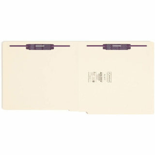 Smead Straight Tab Cut Letter Recycled Fastener Folder - 8 1/2" x 11" - 3/4" Expansion - 2 x 2S Fastener(s) - 2" Fastener Capacity for Folder - Manila - Manila - 10% Recycled - 50 / Box