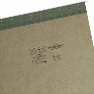 TUFF Hanging Folders with Easy Slide Tab, Letter Size, 1/3-Cut Tabs, Standard Green, 20/Box