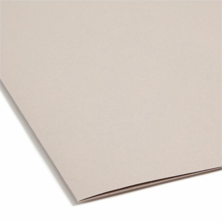 Smead TUFF 1/3 Tab Cut Letter Recycled Hanging Folder - 8 1/2" x 11" - 2" Expansion - Top Tab Location - Steel Gray - 10% Recycled - 18 / Box