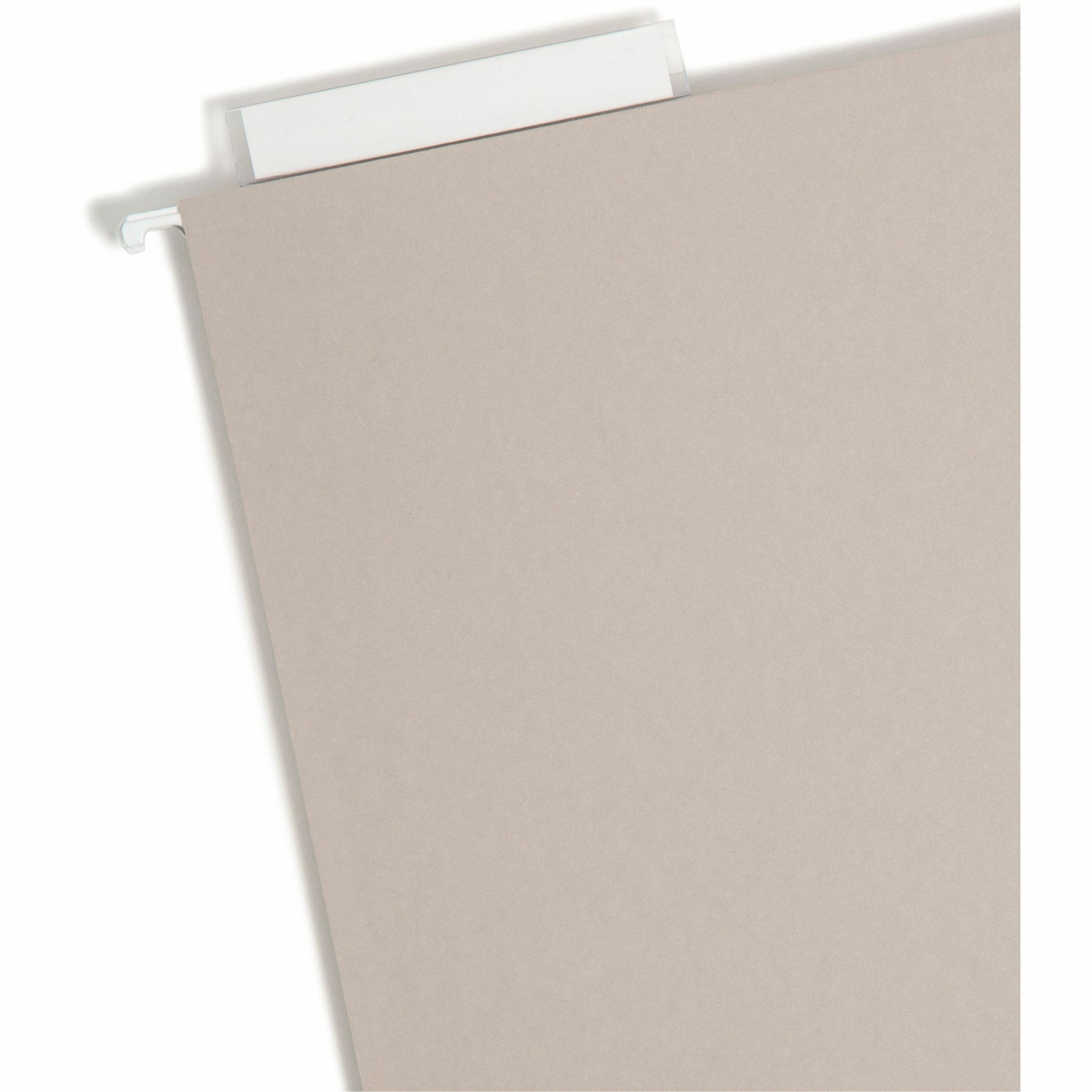 Smead TUFF Legal Recycled Hanging Folder - 8 1/2" x 14" - 2" Expansion - Top Tab Location - Steel Gray - 10% Recycled - 18 / Box - 