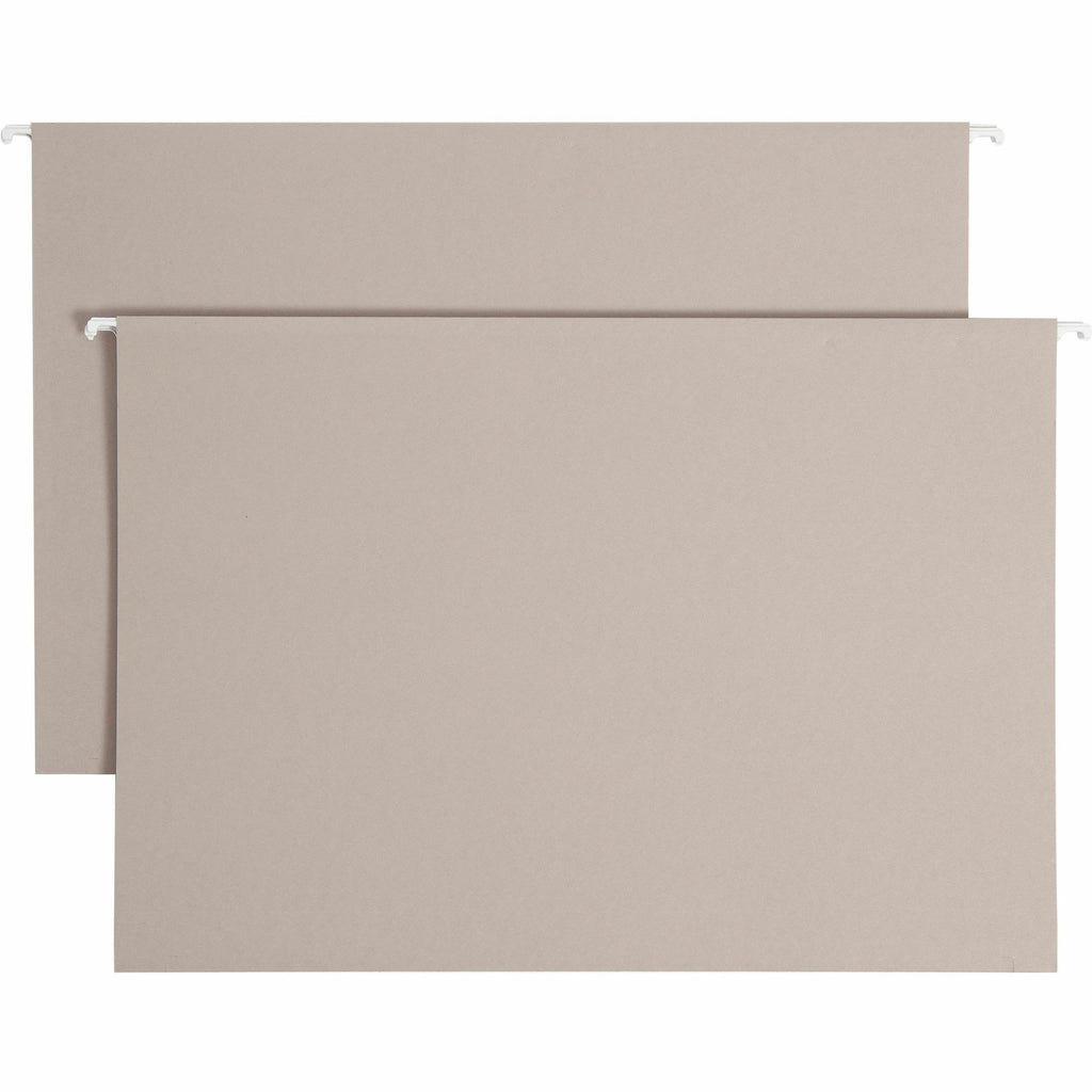 Smead TUFF Legal Recycled Hanging Folder - 8 1/2" x 14" - 2" Expansion - Top Tab Location - Steel Gray - 10% Recycled - 18 / Box - 