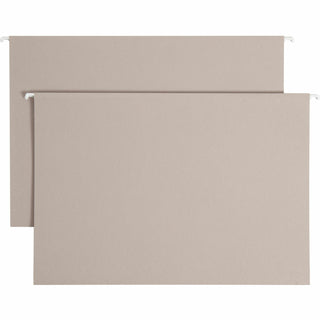 Smead TUFF Legal Recycled Hanging Folder - 8 1/2" x 14" - 2" Expansion - Top Tab Location - Steel Gray - 10% Recycled - 18 / Box - 