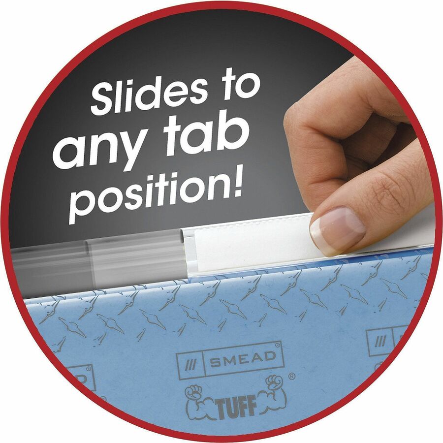 Smead Easy Slide Hanging Folder Tabs - Clear Poly Tab(s) - 18 / Pack