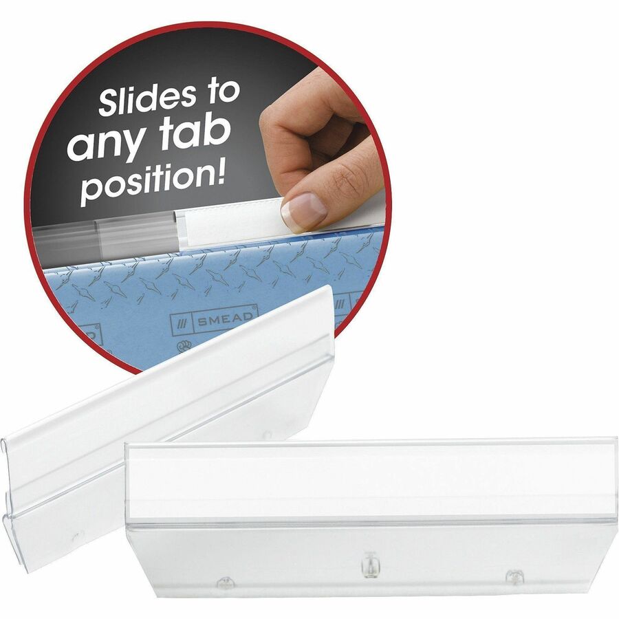 Smead Easy Slide Hanging Folder Tabs - Clear Poly Tab(s) - 18 / Pack
