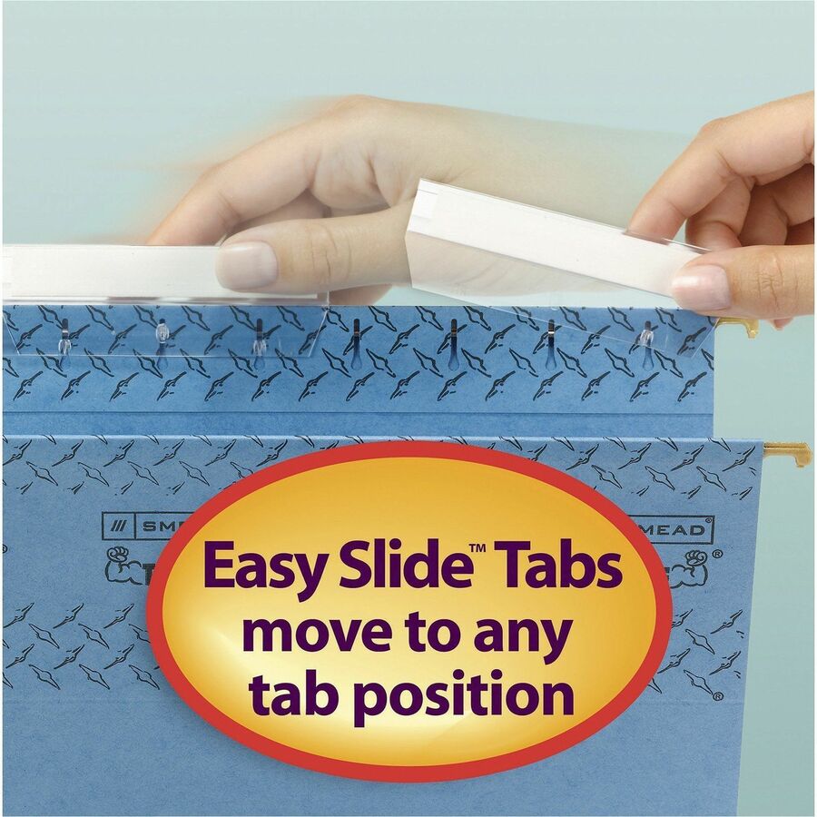 Smead Easy Slide Hanging Folder Tabs - Clear Poly Tab(s) - 18 / Pack