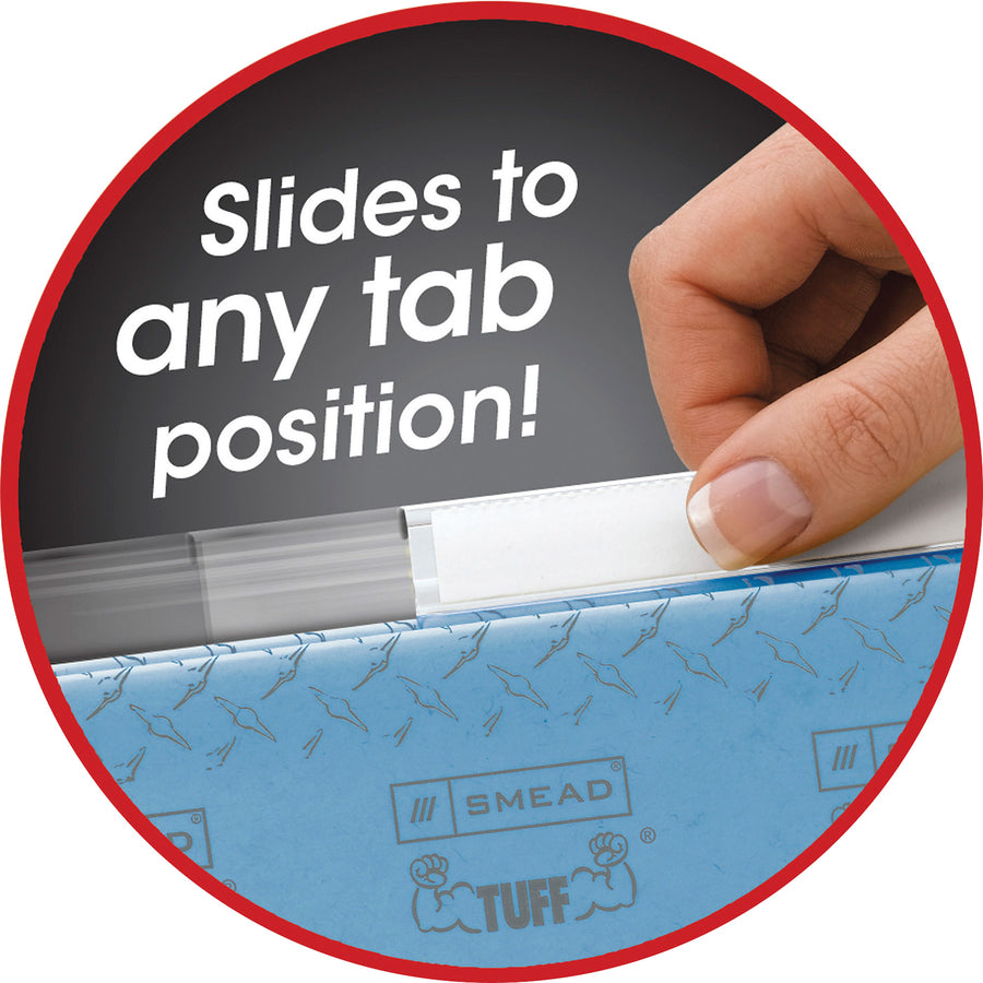 Smead Easy Slide Hanging Folder Tabs - Clear Poly Tab(s) - 18 / Pack - 