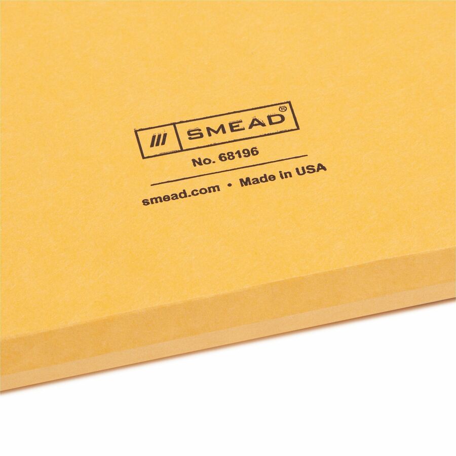 Smead Letter, Legal File Jacket - 3/4" Folder Capacity - 8 1/2" x 14" - 3/4" Expansion - 1 Pocket(s) - Kraft - Kraft - 100 / Carton