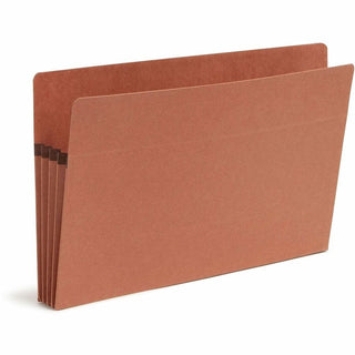 Smead Straight Tab Cut Legal Recycled File Pocket - 8 1/2" x 14" - 3 1/2" Expansion - Redrope - Redrope - 100% Recycled - 25 / Box