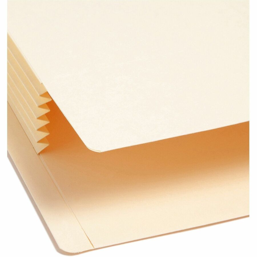 Smead Letter Recycled File Pocket - 8 1/2" x 11" - 5 1/4" Expansion - Manila - Manila - 10% Recycled - 10 / Box